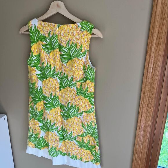 Lilly Pulitzer Pineapple Green Yellow Shift Dress size 2 - Picture 9 of 9